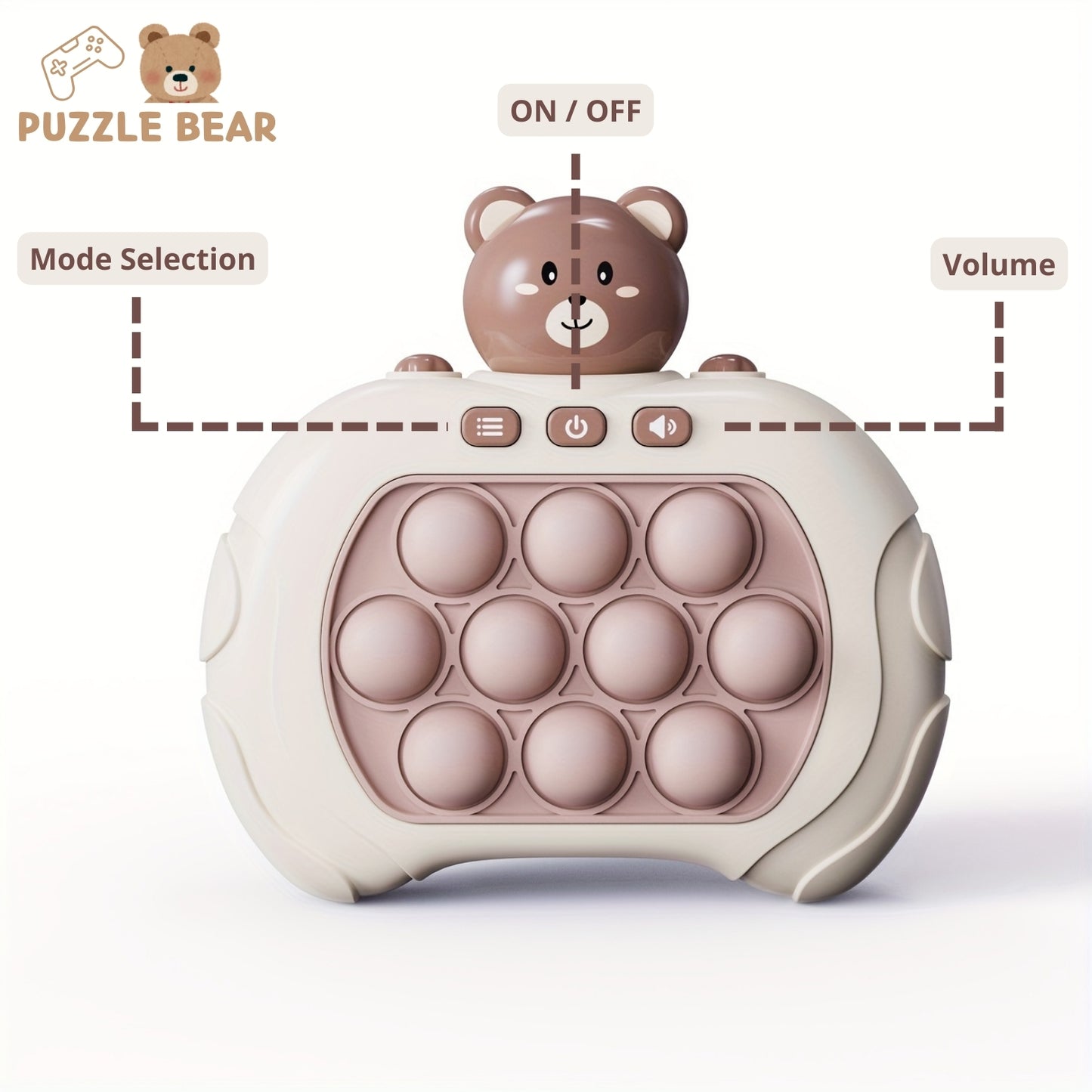 Puzzle Bear® - Push and Play Portable Console